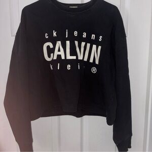 Calvin Klein Black Crewneck with White Logo